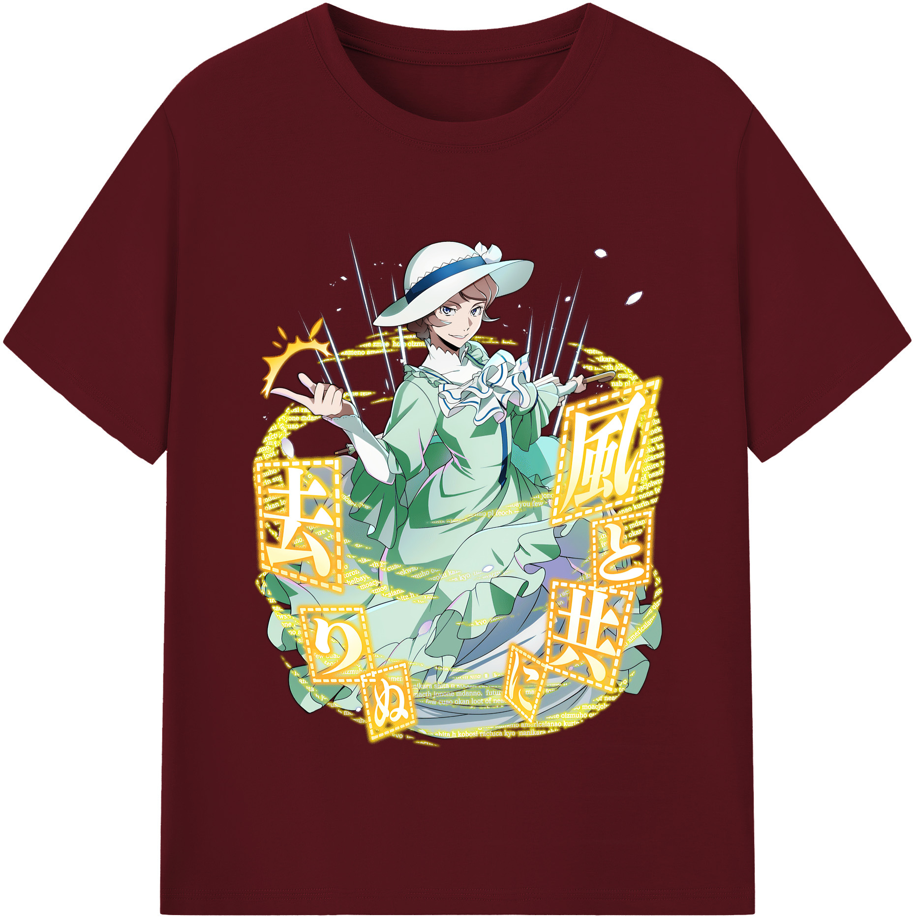 （画像用） 文豪ストレイドッグス Bungo Stray Dogs 綿100％半袖Tシャツ（フロントプリント）